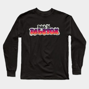 Made in Dalston I Garffiti I Neon Colors I Red Long Sleeve T-Shirt